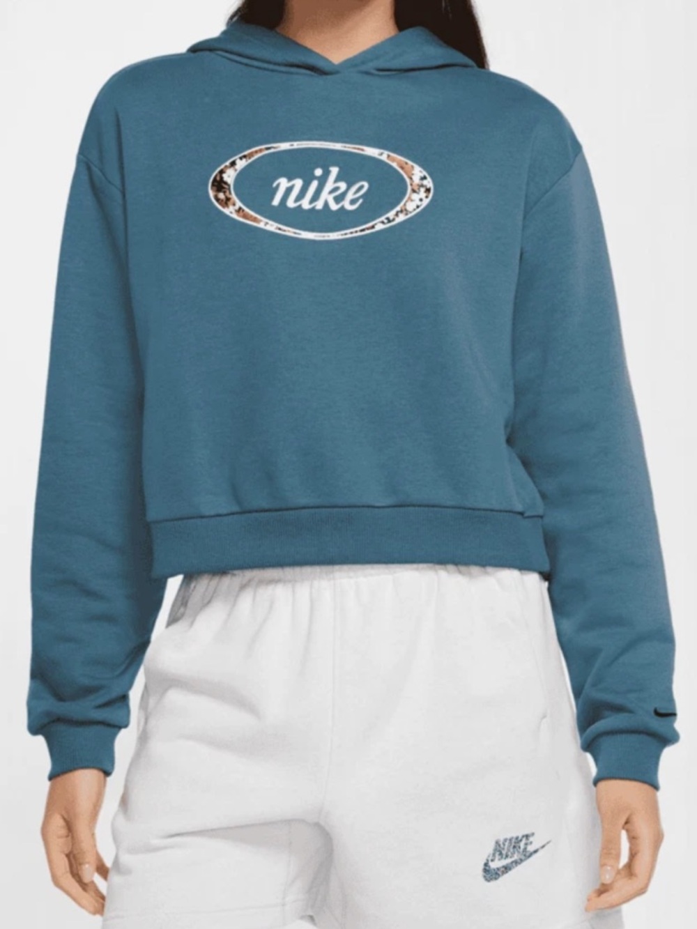 Nike floral logo hoodie